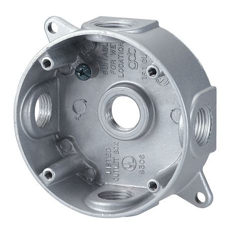 junction box round|shallow outdoor round electrical box.